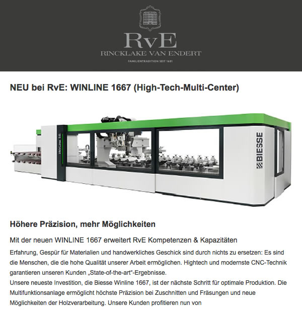NEU bei RvE: WINLINE 1667 (High-Tech-Multi-Center)