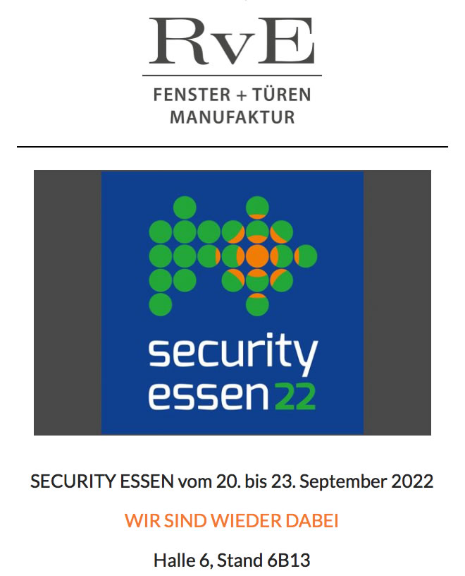 »SECURITY ESSEN« vom 20. bis 23. September 2022